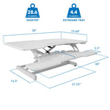 Electric Standing Desk Converter with 38" Desktop