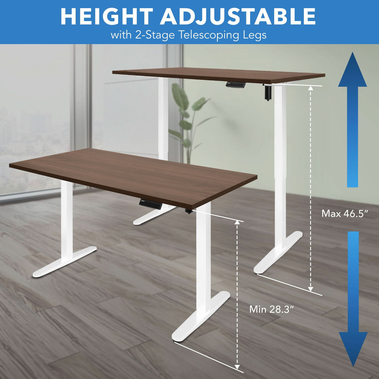 Single Motor Electric Standing Desk Base