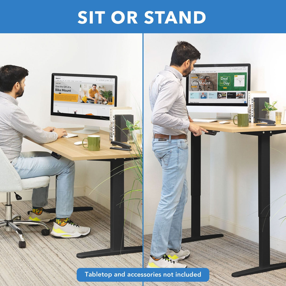 Dual Motor Electric Standing Desk Base