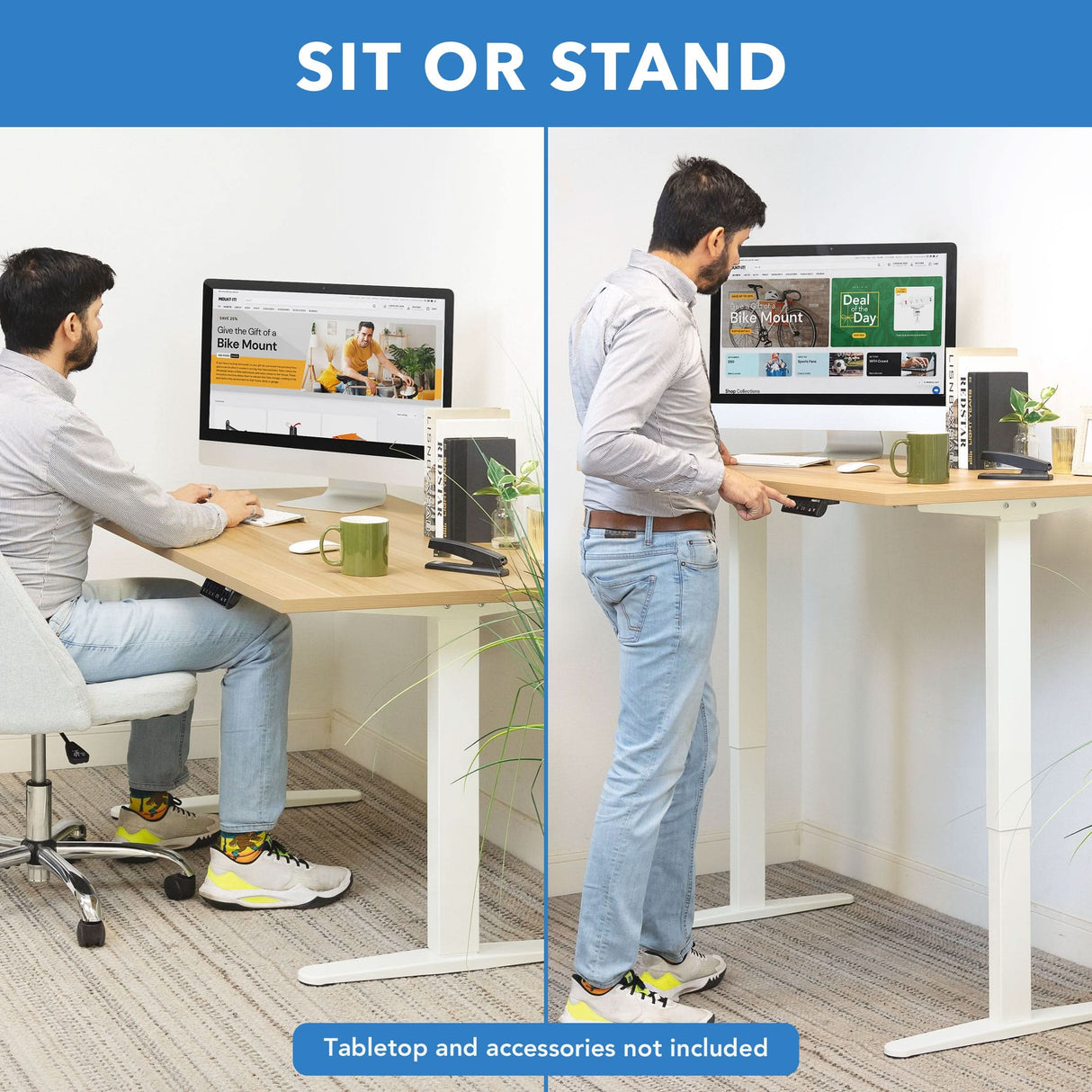 Dual Motor Electric Standing Desk Base