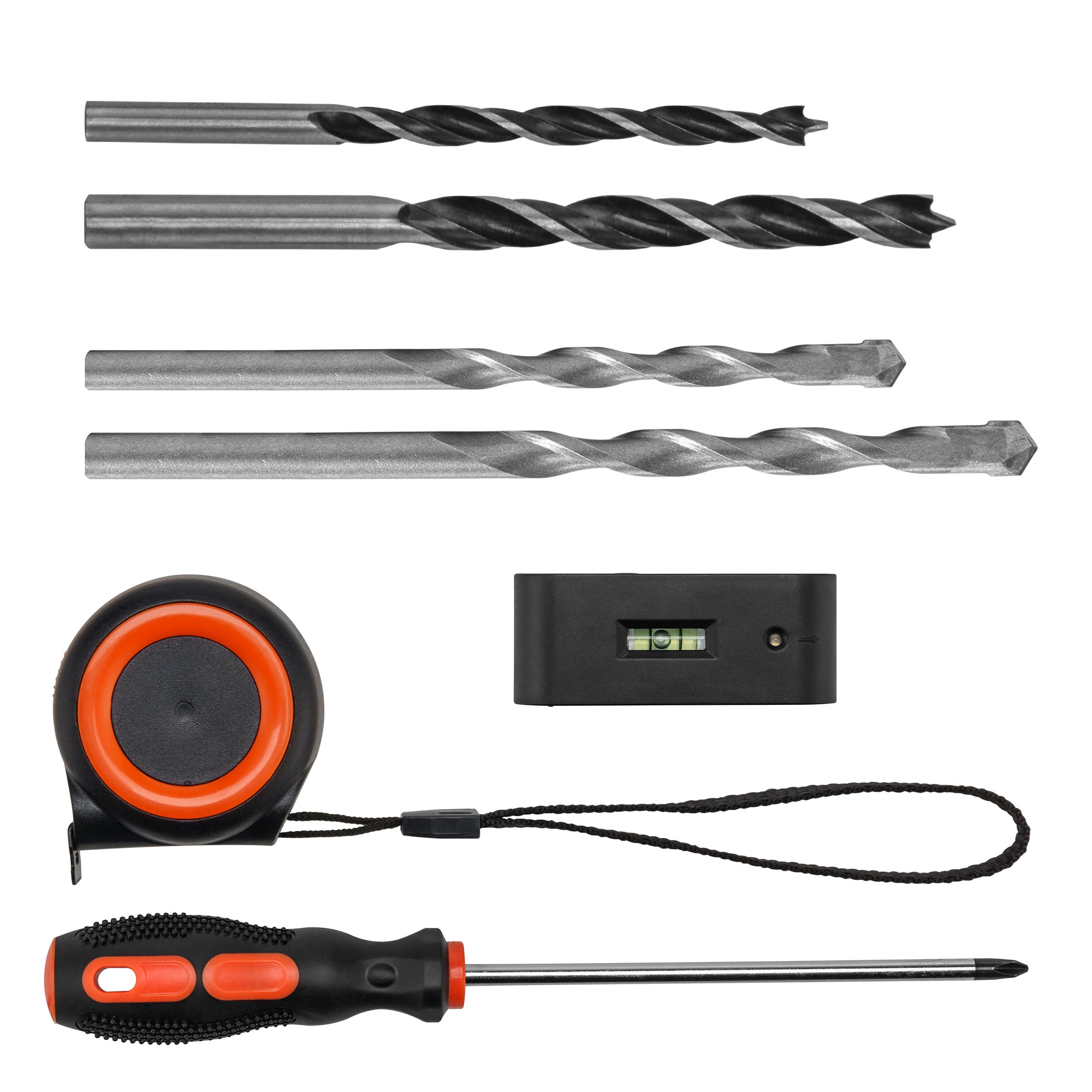 a set of tools for tv mounting