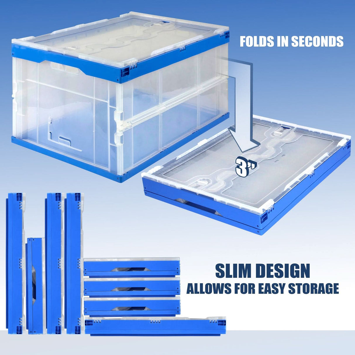 Folding Plastic Storage Crates