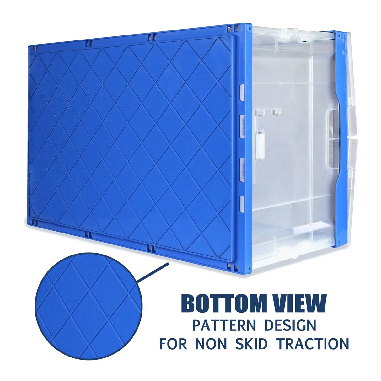 Folding Plastic Storage Crate - 3-Pack