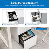 Slim Rolling File Cabinet with 3 Drawers