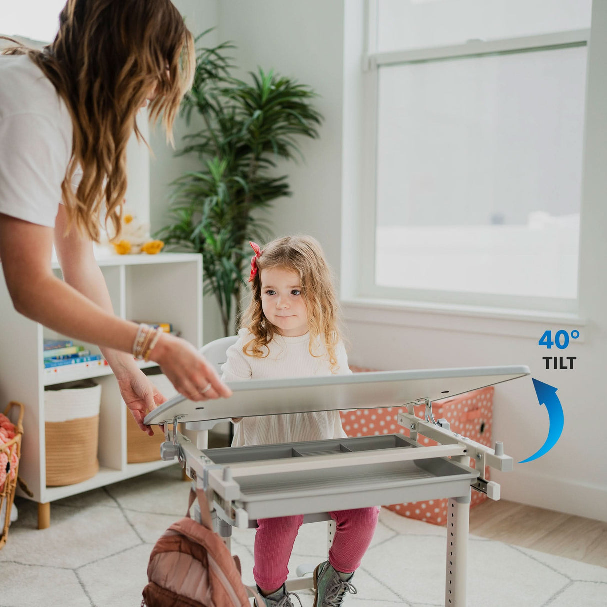 Kids Desk and Chair Set for Ages 3-10