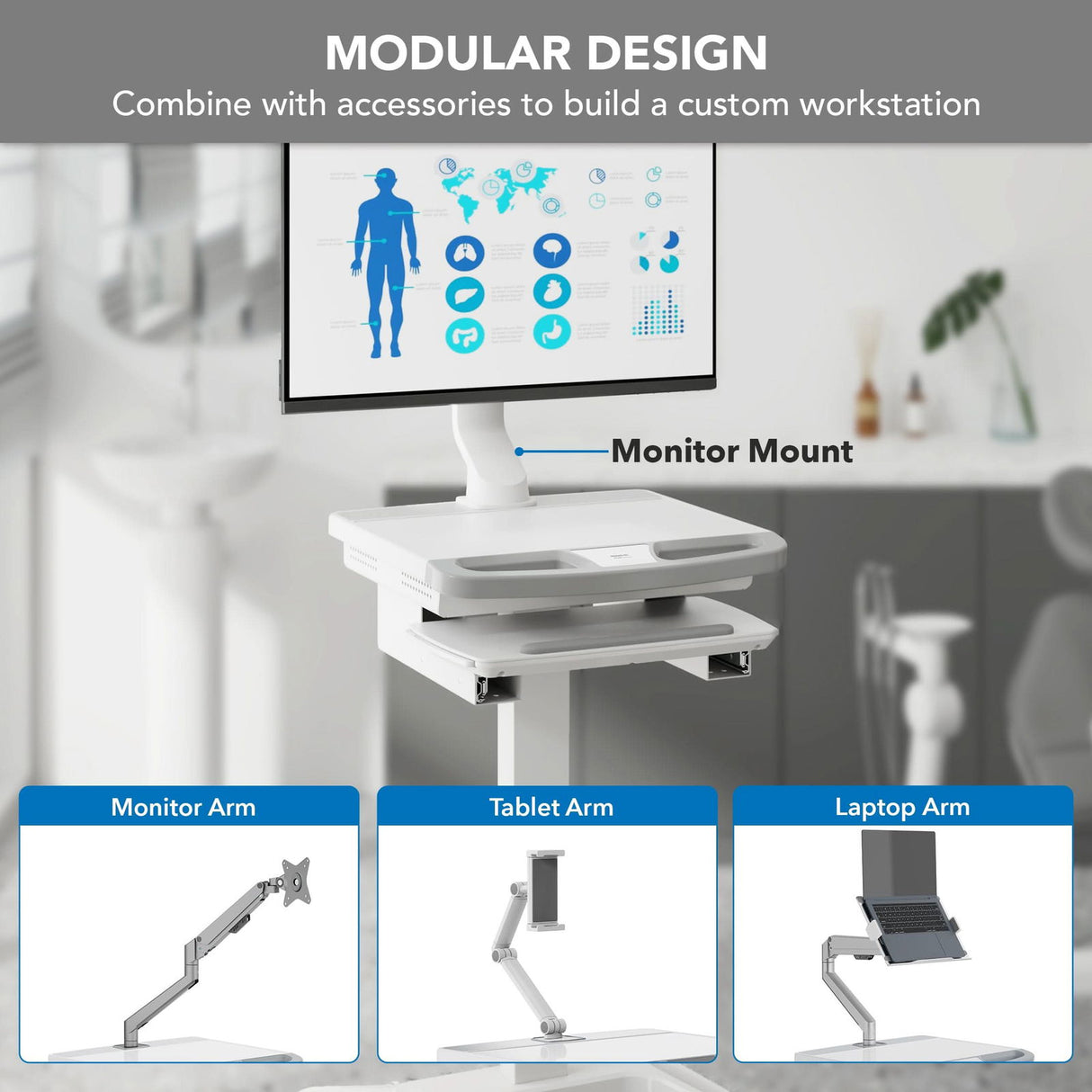 MedHub Mobile Workstation - Mount-It!