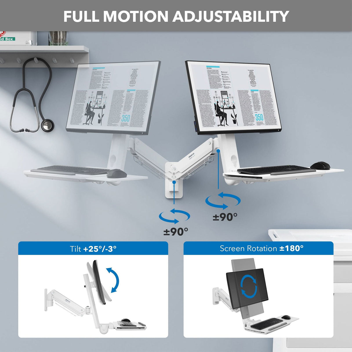 MedHub Wall Workstation - Mount-It!