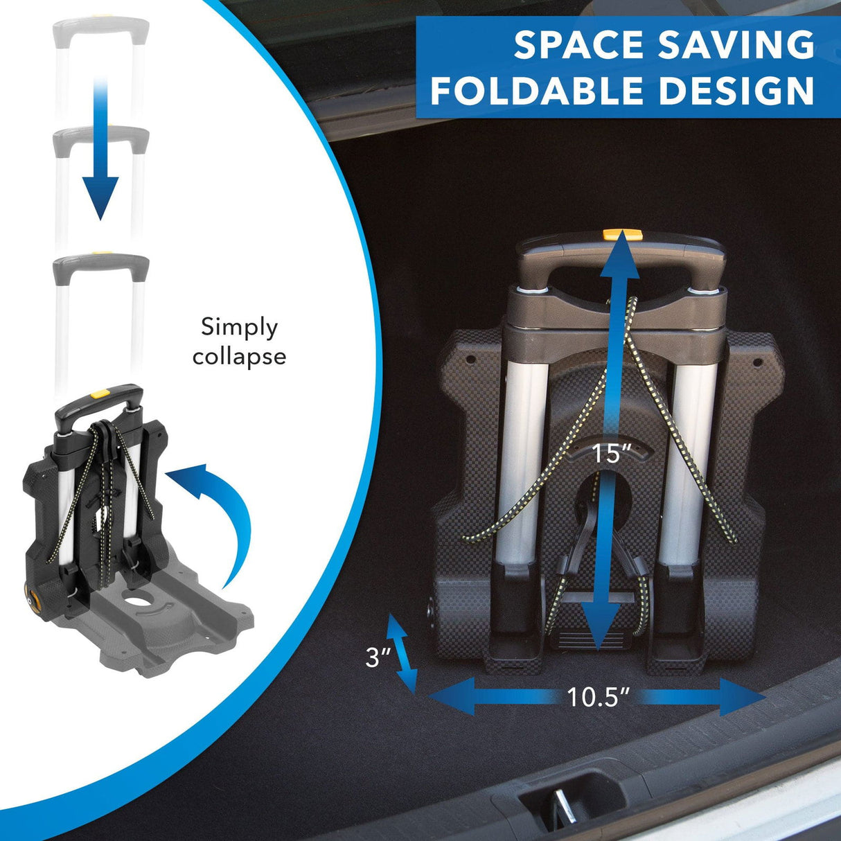 Premium Folding Luggage Cart - Mount-It!