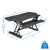 Extra Wide Height Adjustable Standing Desk Converter