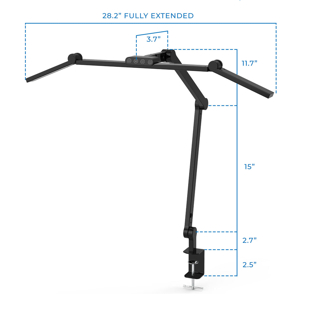 LED Desk Lamp with Swing Arms