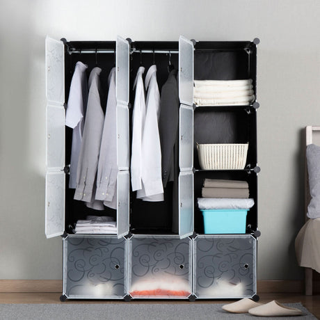 Modular Wardrobe Storage Organizer - 12 Cubes