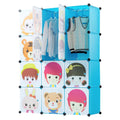 Children's Portable Clothes Closet Rack with XL Storage Cubes