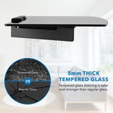 Component Shelves - A/V Component Wall Mounted Glass Shelf - Mount-It! - MI-895