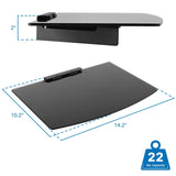 Component Shelves - A/V Component Wall Mounted Glass Shelf - Mount-It! - MI-895