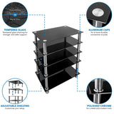 Component Shelves - A/V Five-Tier Media Component Shelves - Mount-It! - MI-8671