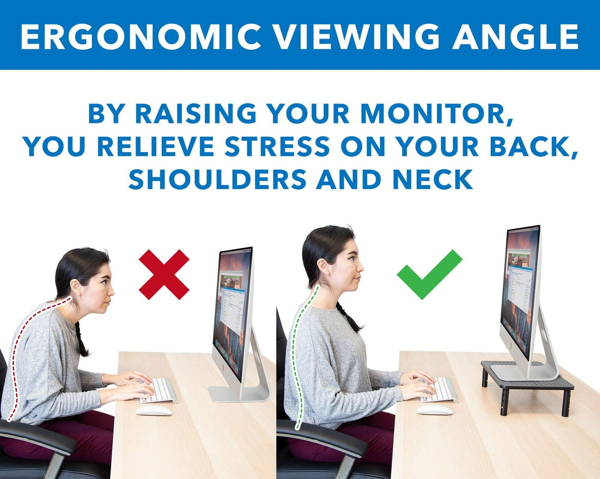 Monitor Risers - Adjustable Desktop Riser & Stand - Mount-It! - MI-7363