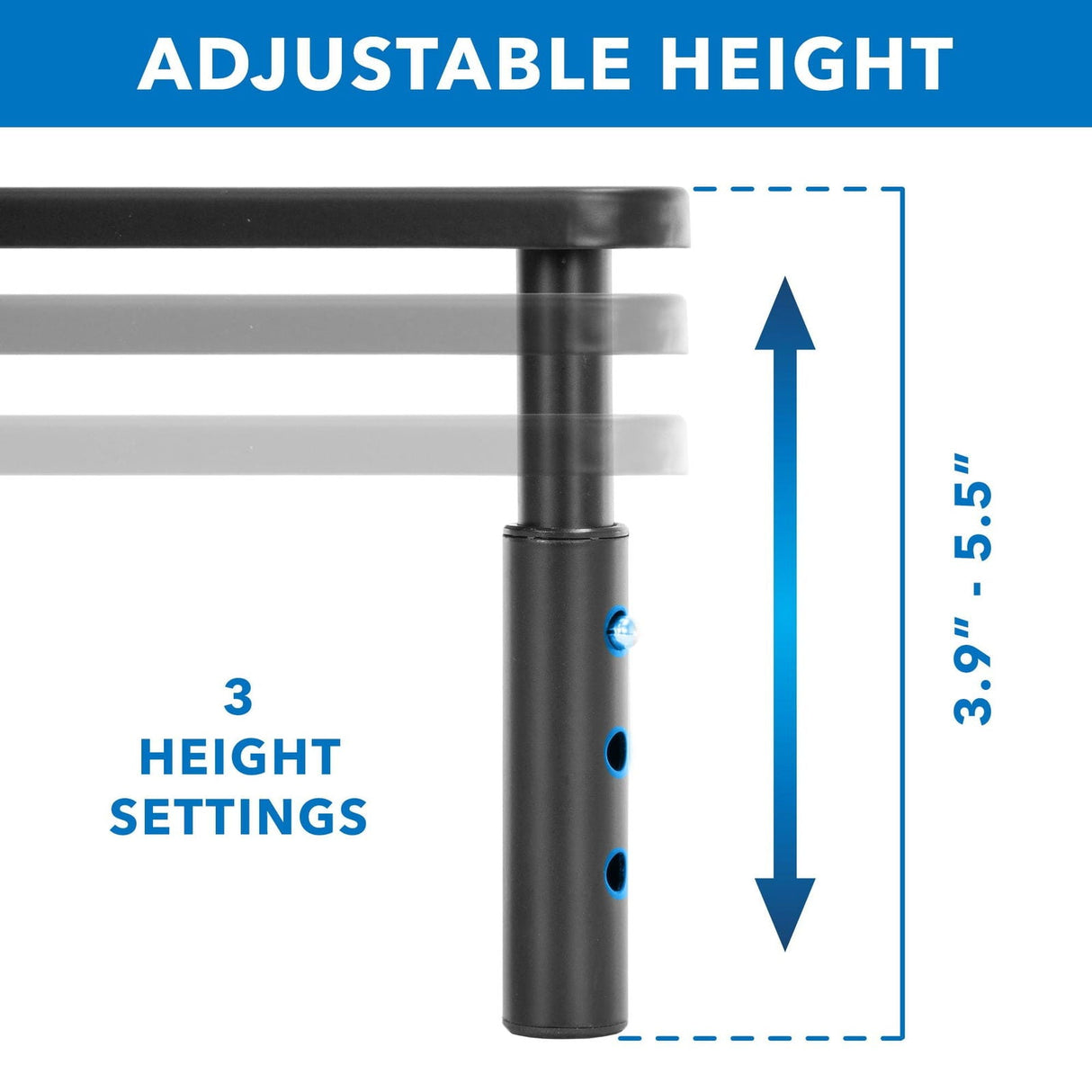 Monitor Risers - Adjustable Desktop Riser & Stand - Mount-It! - MI-7363