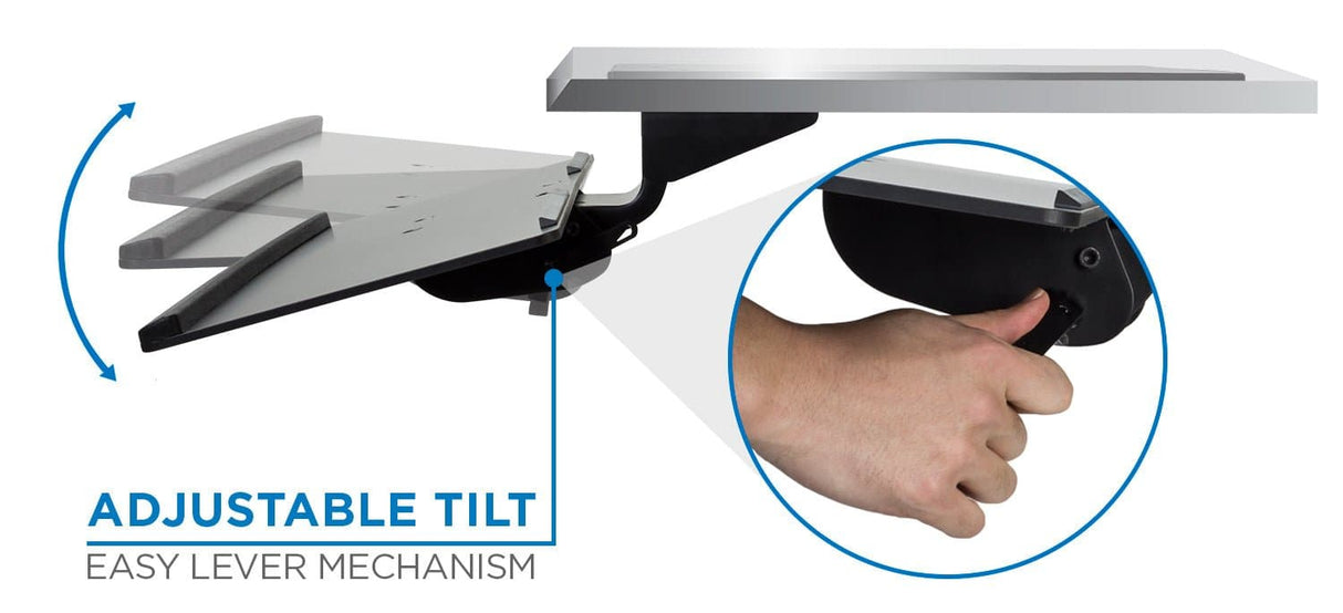 Keyboard Trays/Mounts - Adjustable Keyboard Tray and Mouse Platform w/ Wrist Rest Pad - Mount-It! - MI-7138