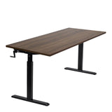 Adrift Standing Desk - Hand Crank Standing Desk with 55" Tabletop - Black Base - Mount-It! - MI-18092