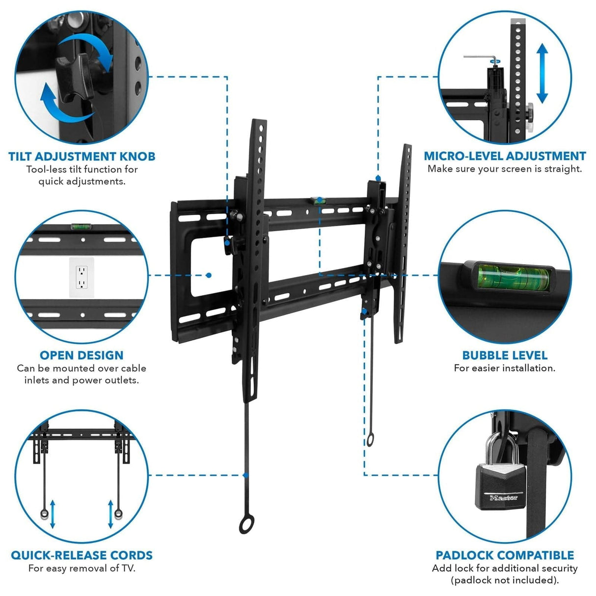 TV Mount - Advanced Tilt Premium TV Wall Mount - Mount-It! - MI-382