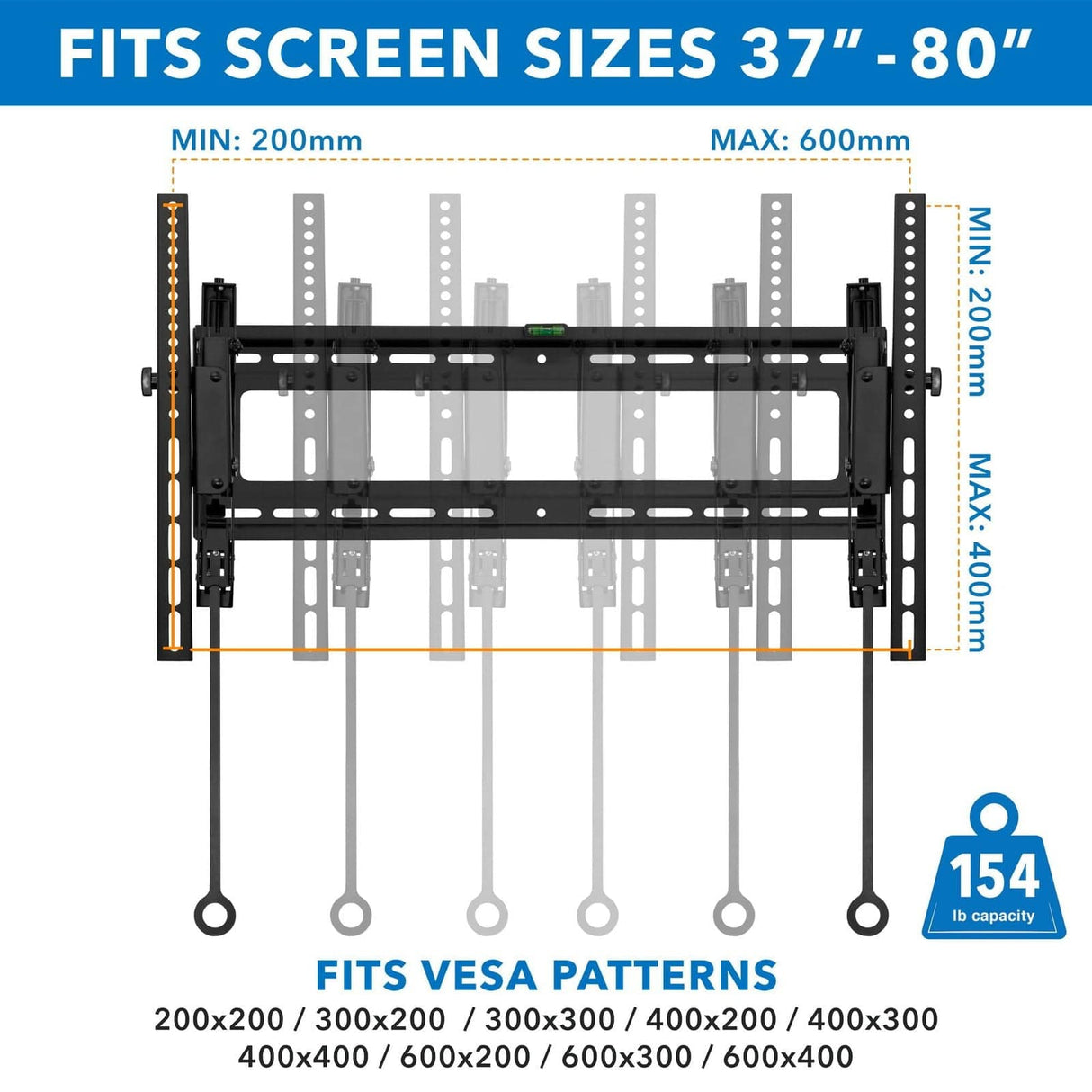 TV Mount - Advanced Tilt Premium TV Wall Mount - Mount-It! - MI-382