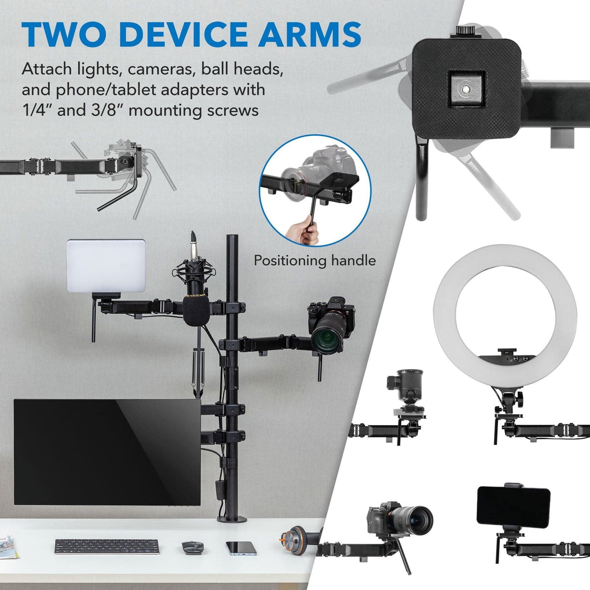 Monitor Mount - All-In-One Studio Mount - Mount-It! -