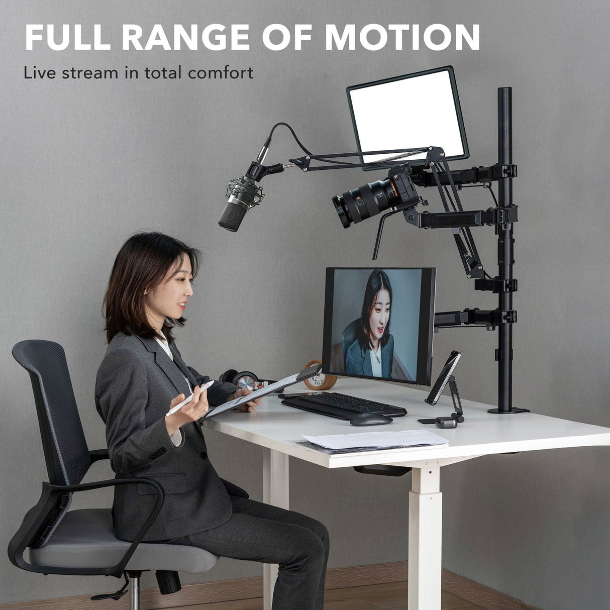 Monitor Mount - All-In-One Studio Mount - Mount-It! -