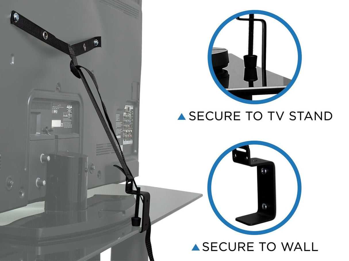 TV Accessories - Anti-Tip Prevention TV Safety Straps - Mount-It! - MI-350