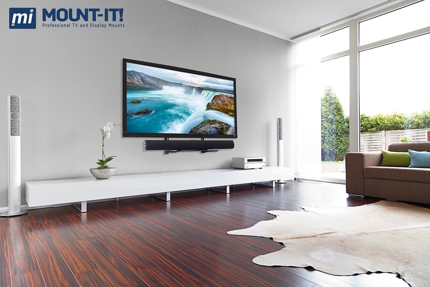 Mount It AV Component Shelf for Wall Mounted TV MI 8401
