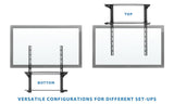 Component Shelves - AV Component Shelf For Wall Mounted TV | 2 Tempered Glass Shelves - Mount-It! - MI-8402