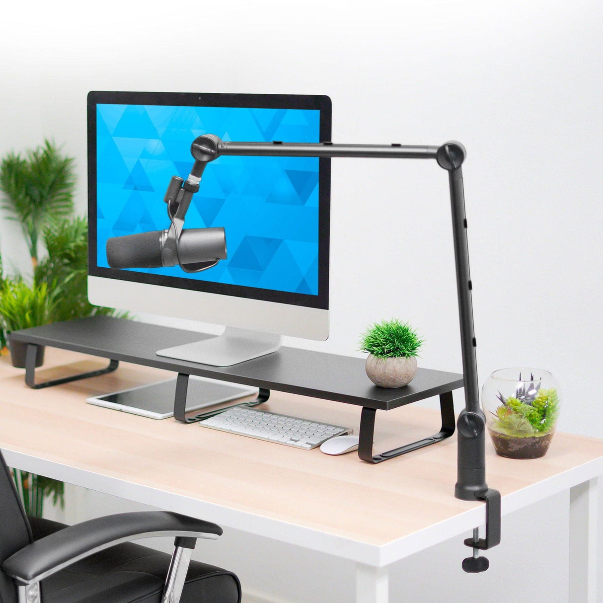 Black Desk Accessories - Adjustable Microphone Boom Arm - Mount-It! - MI-7610