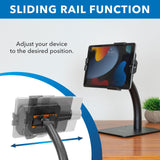 Black Tablet Stand - Anti-Theft Tablet Countertop Kiosk Stand - Mount-It! - MI-3871B