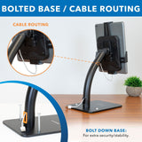 Black Tablet Stand - Anti-Theft Tablet Countertop Kiosk Stand - Mount-It! - MI-3871B