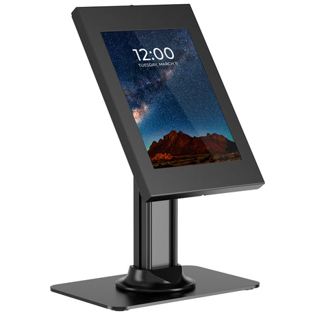 Black Tablet Stand - Anti-Theft Tablet Countertop Stand for iPad, iPad Air, iPad Pro - Mount-It! - MI-3771B_G10