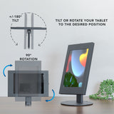 Black Tablet Stand - Anti-Theft Tablet Countertop Stand for Samsung - Mount-It! - MI-3885B