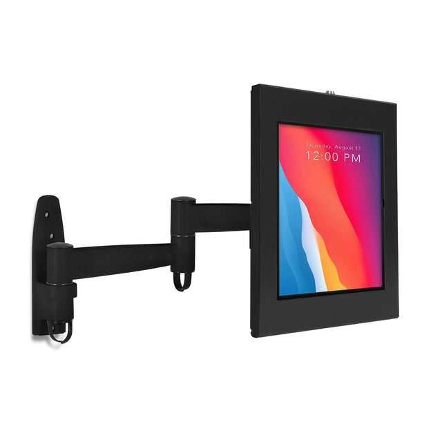 Black Tablet Mount - Anti-Theft Tablet Wall Mount with Swing Arm for iPad, iPad Air, iPad Pro - Mount-It! - MI-3774B_G10