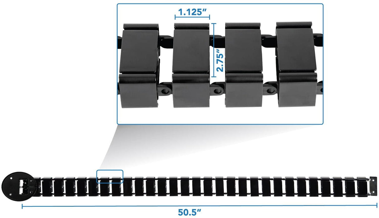 Black Cable Management - Cable Management Spine - Mount-It! - MI-7280