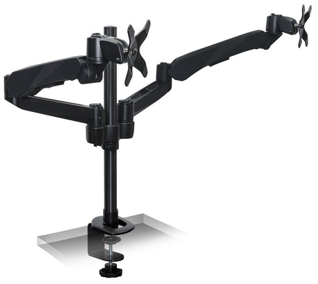 Black Monitor Mount - CLiX Series Full Motion Dual Monitor Desk Mount with Gas Spring Arms - Mount-It! - MI-45116_BLK