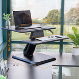 Black Desk Converters - Compact Standing Desk Converter - Mount-It! - MI-7957