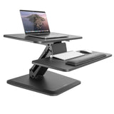 Black Desk Converters - Compact Standing Desk Converter with Gas Spring Arm - Mount-It! - MI-7916