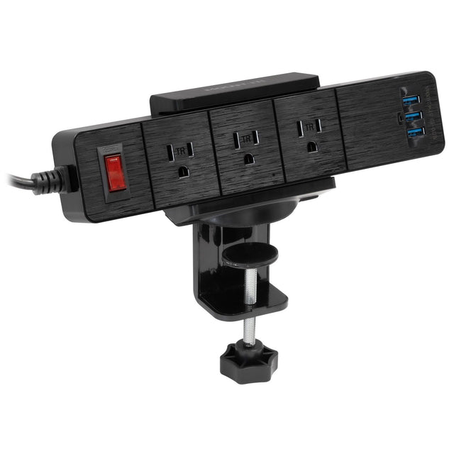 Black Cable Management - Desktop Power Strip - Mount-It! - MI-7281B