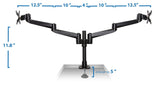 Black Monitor Mount - Dual Computer Monitor Mount - Mount-It! - MI-43111-BLK