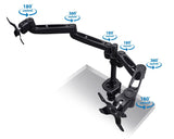 Black Monitor Mount - Dual Computer Monitor Mount - Mount-It! - MI-43111-BLK