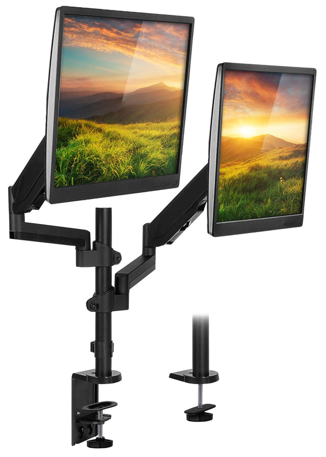 Black Monitor Mount - Dual Monitor Desk Mount - Mount-It! - MI-4762