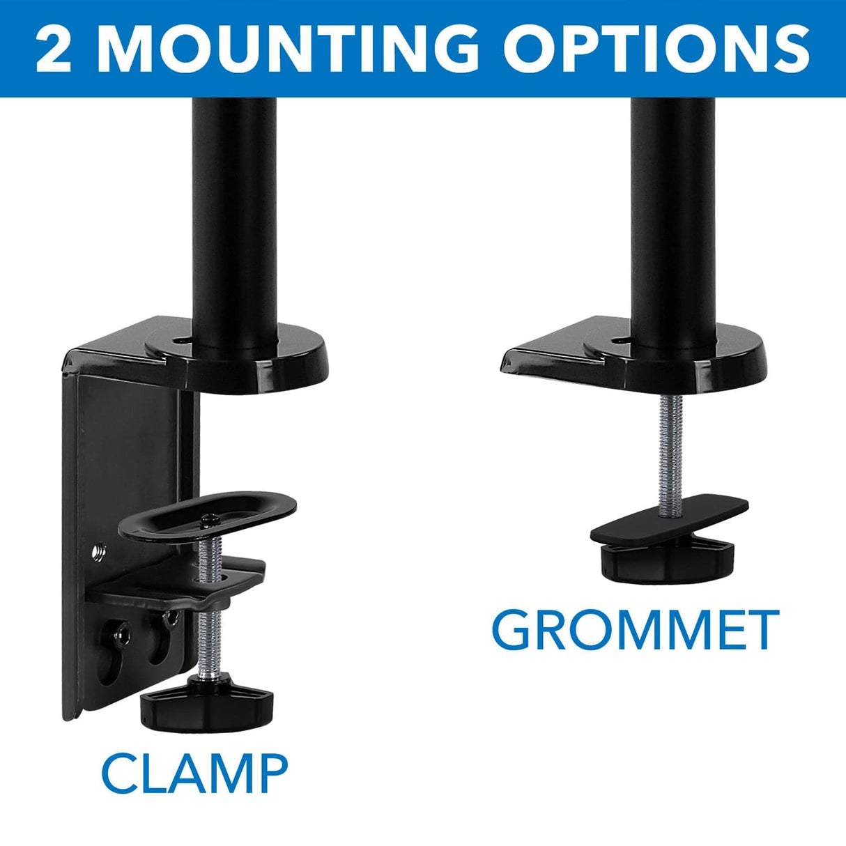 Black Monitor Mount - Dual Monitor Desk Mount - Mount-It! - MI-4762