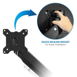 Black Monitor Mount - Dual Monitor Desk Mount w/ USB & Multimedia Ports - Mount-It! - MI-4772