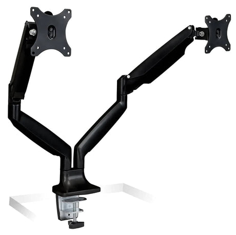 Black Monitor Mount - Dual Monitor Desk Mount With Gas Spring Arms - Mount-It! - MI-1772B