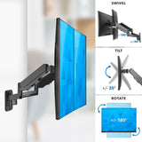 Black Monitor Mount - Dual Monitor Wall Mount - Mount-It! - MI-1766B