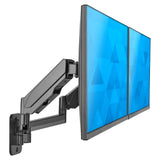 Black Monitor Mount - Dual Monitor Wall Mount - Mount-It! - MI-1766B