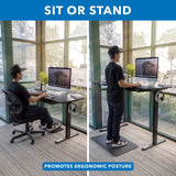 Black Standing Desk - Electric Height Adjustable L Shaped Standing Desk - Mount-It! - MI-15002